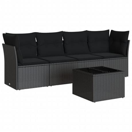 VidaXL set divano da giardino Polirattan  