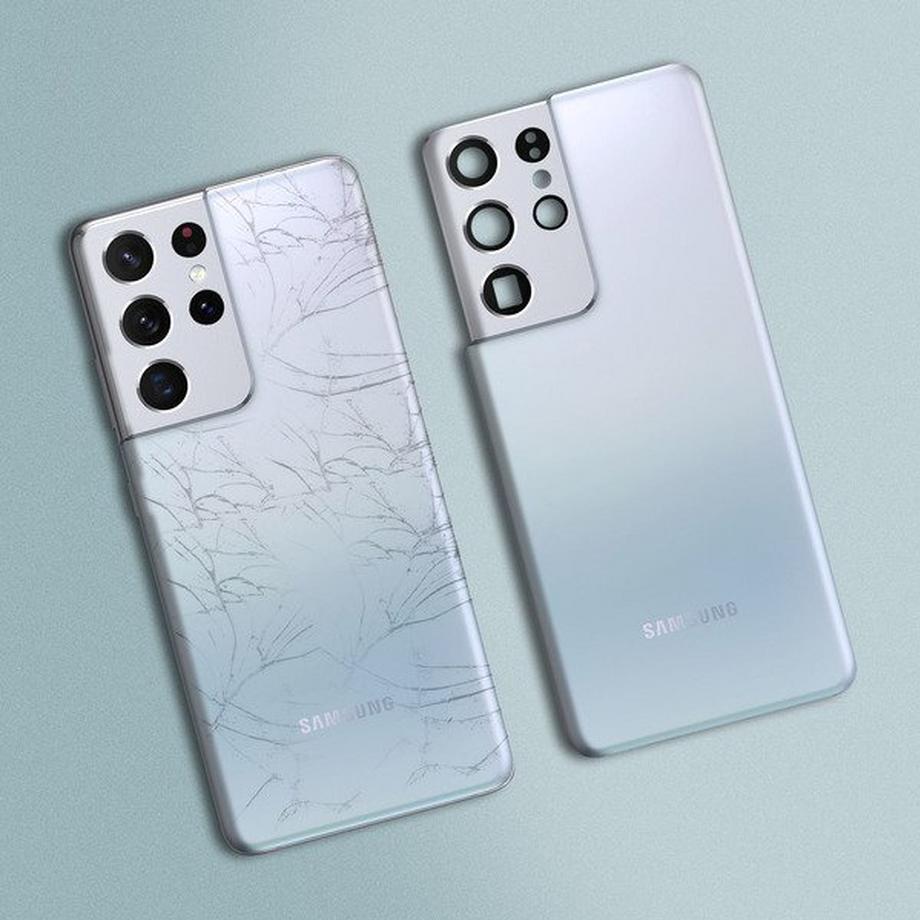 SAMSUNG  Cache Batterie Galaxy S21 Ultra Argent 