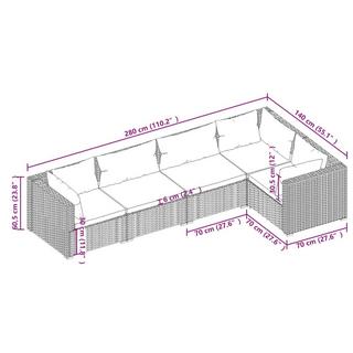 VidaXL Garten-lounge-set poly-rattan  