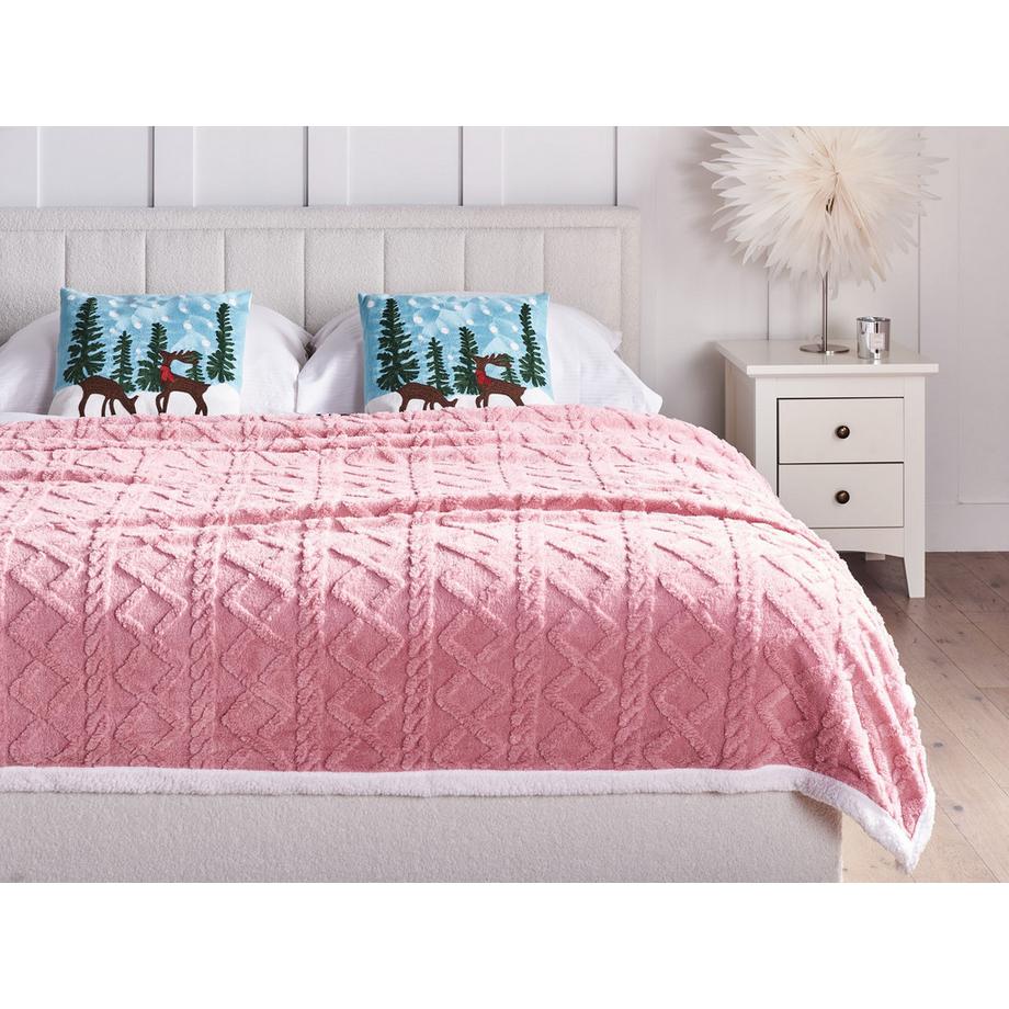 Beliani Coperta Morbida Moderna HONEYCOMB Poliestere  