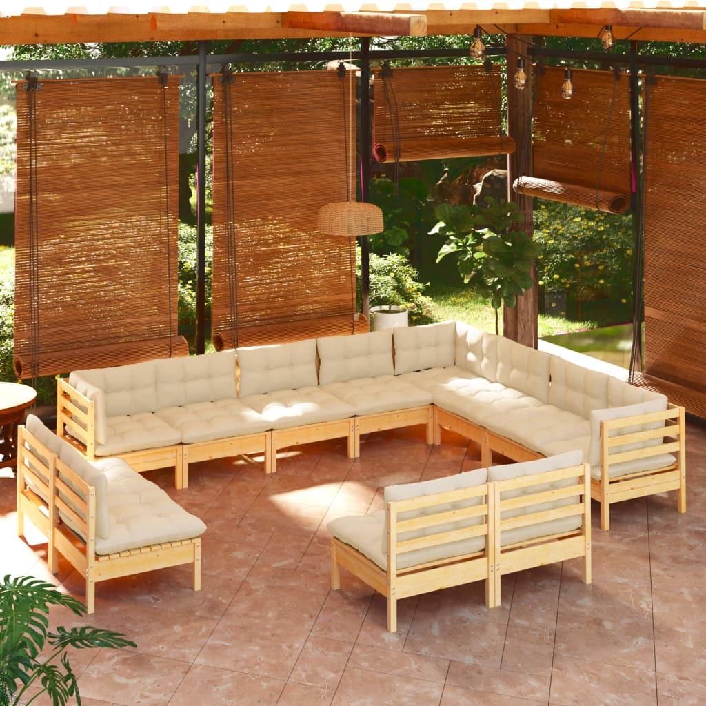 VidaXL Salon de jardin bois  