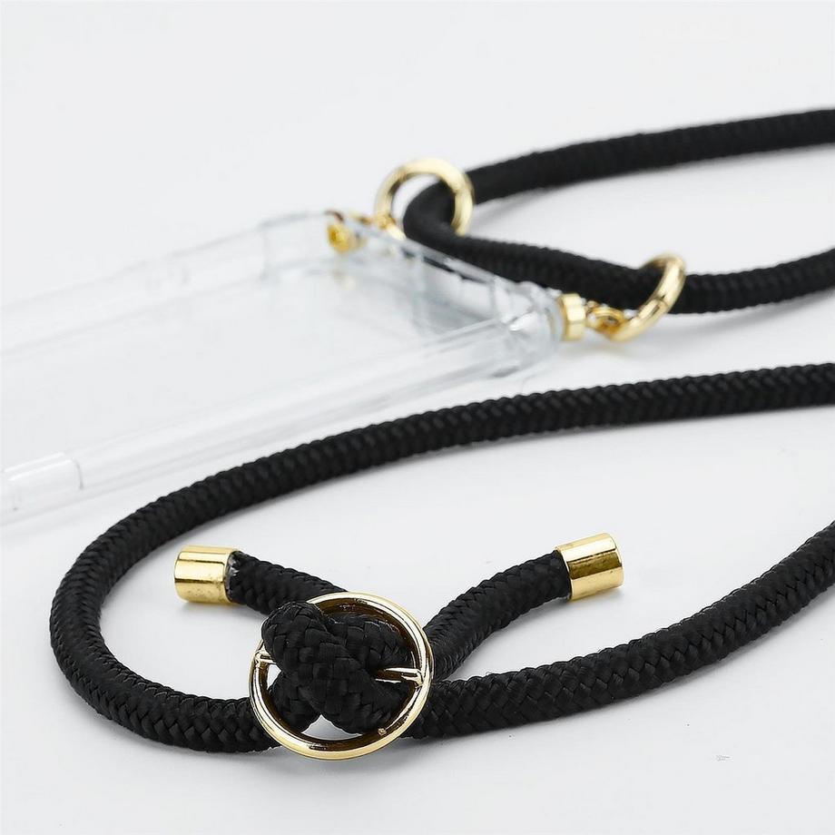 Cadorabo  Chaîne de téléphone portable compatible avec Apple iPhone 7 PLUS / 7S PLUS / 8 PLUS - Coque de protection en silicone avec anneaux dorés, cordon et étui amovible 