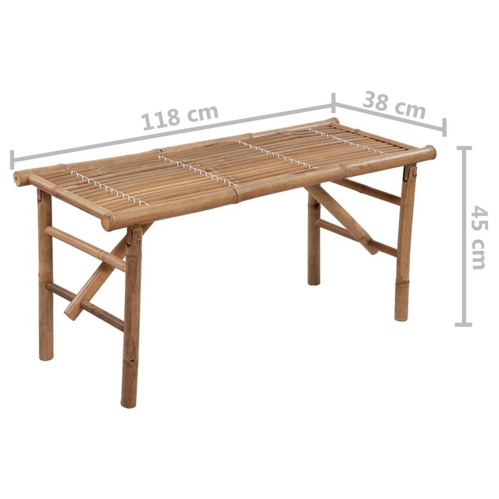 VidaXL Banc de jardin bambou  