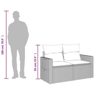 VidaXL Canapé de jardin rotin synthétique  