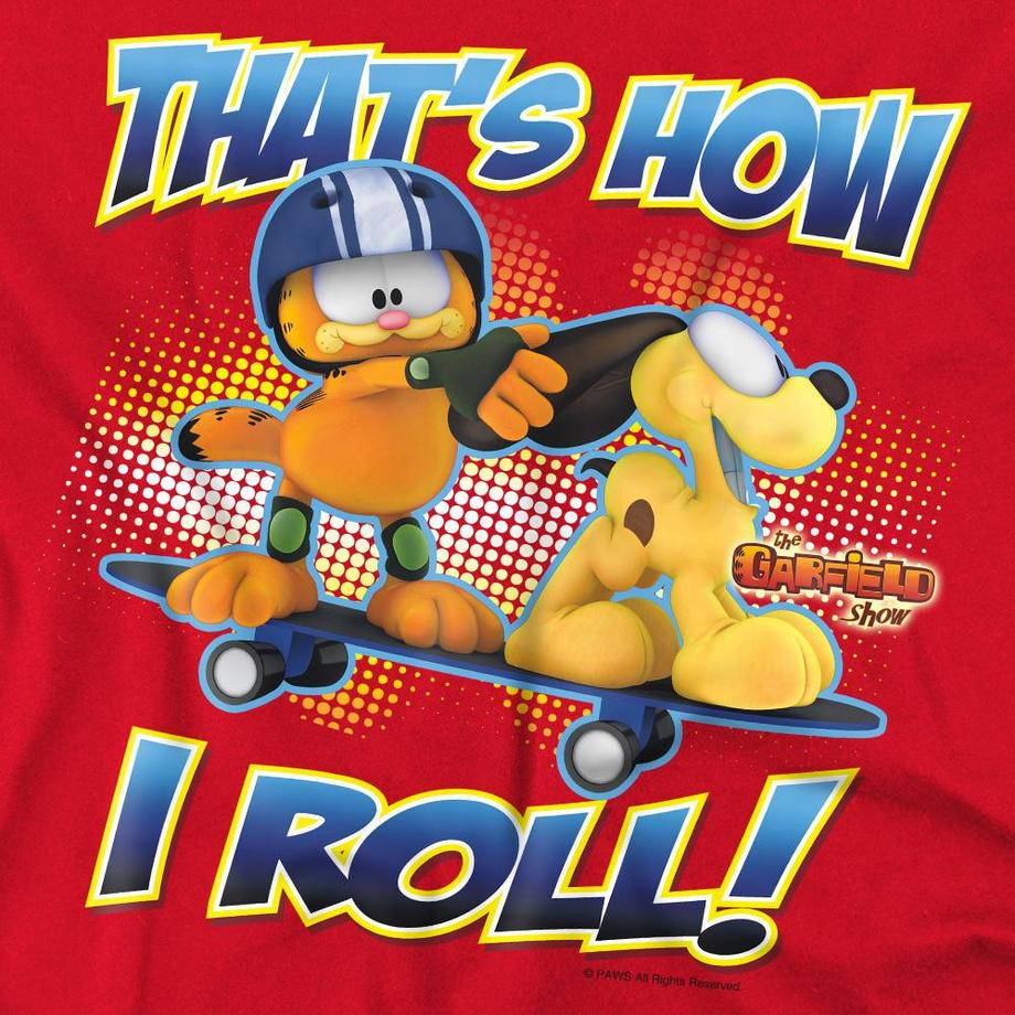 Garfield  How I Roll Maglietta 