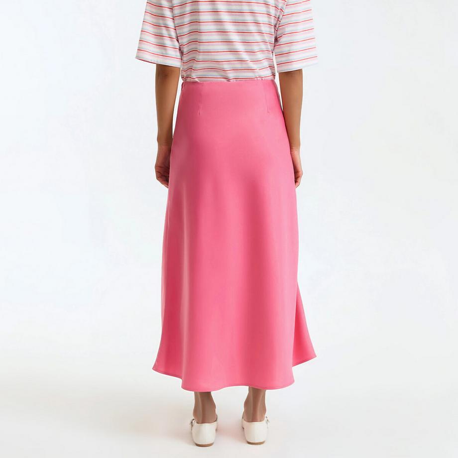 La Redoute Collections Ausgestellter Matter Satin Maxirock  