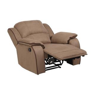 Vente-unique Canapé 3 places et un fauteuil relax en microfibre HERNANI - Taupe  