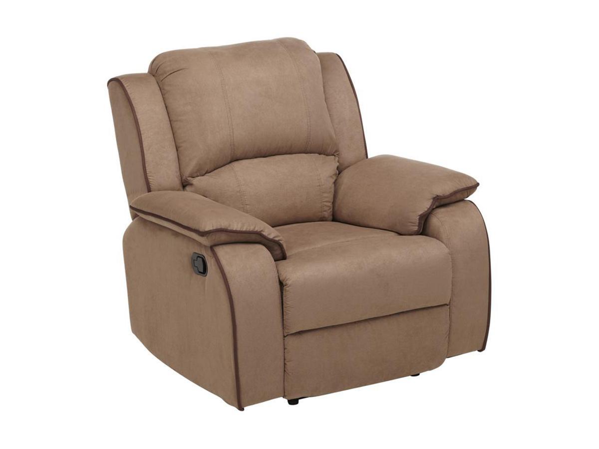 Vente-unique Couchgarnitur Relax 3+1 - Microfaser - Taupe - HERNANI  