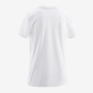 DOMYOS  T-Shirt 500 Gym Baumwolle atmungsaktiv Kinder weiss 