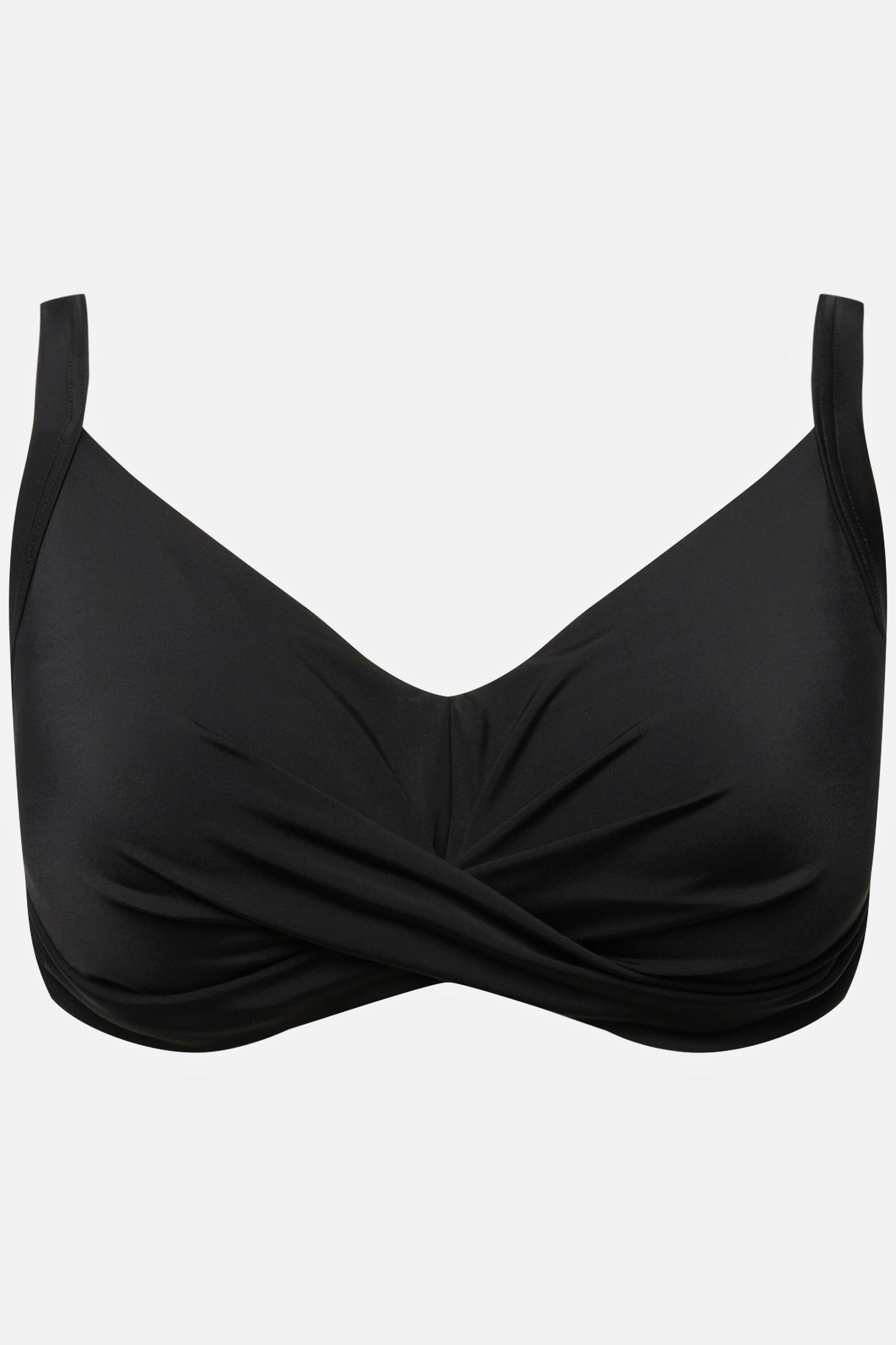 Ulla Popken  Bikini-Top, Drapierung, Softcups, Träger verstellbar 