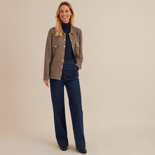 La Redoute Collections  Overshirt aus Strick mit langen Ärmeln 