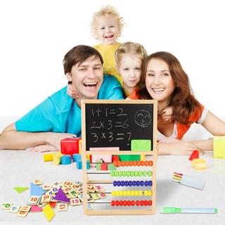 Activity-board  Grundschul-Rechenschieber Abakus, Abakus-Rechner Kinderabakus Zählrahmen mit Kreidetafel & Whiteboard mit Magnetaufkleber 