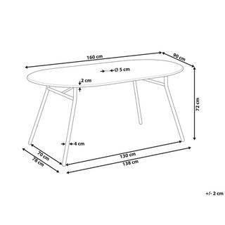 Beliani Gartentisch aus Stahl Modern CALVI  