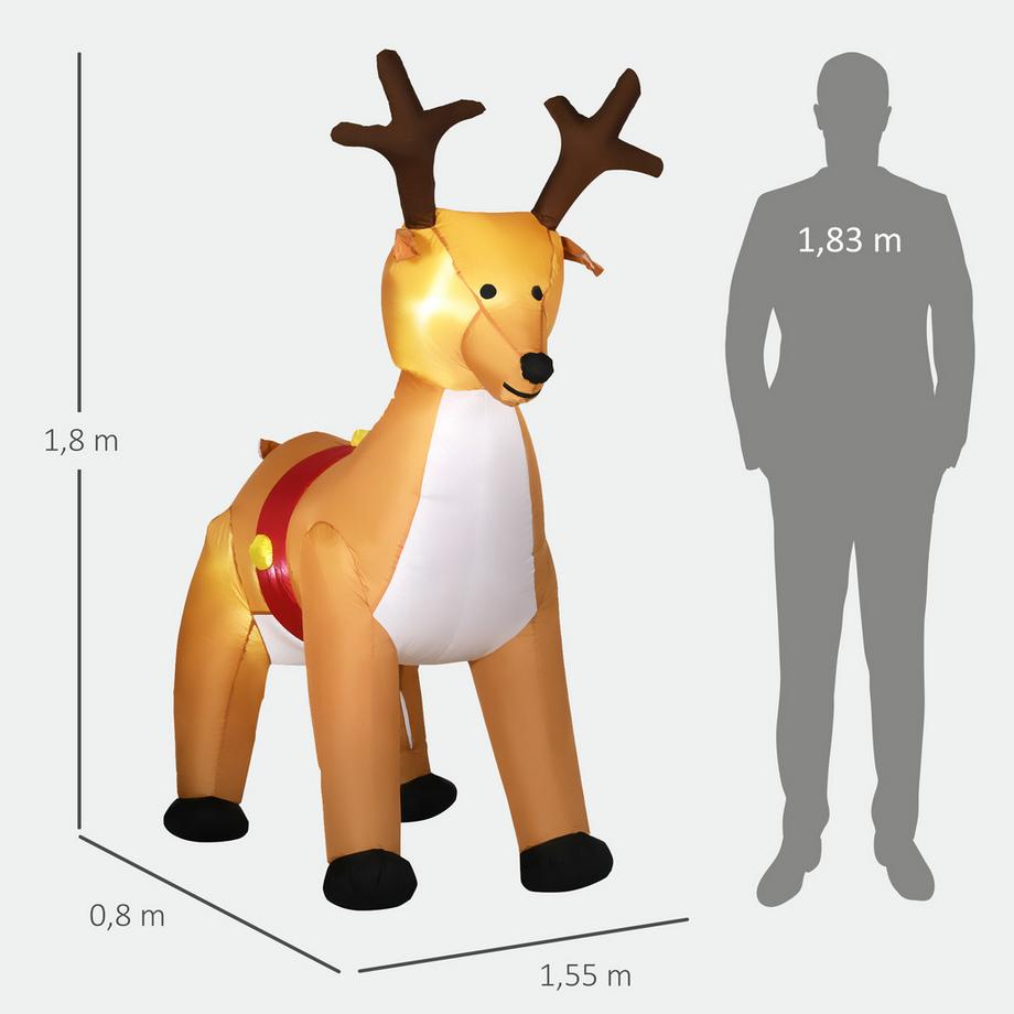 HOMCOM Aufblasbar Weihnachtsdeko  
