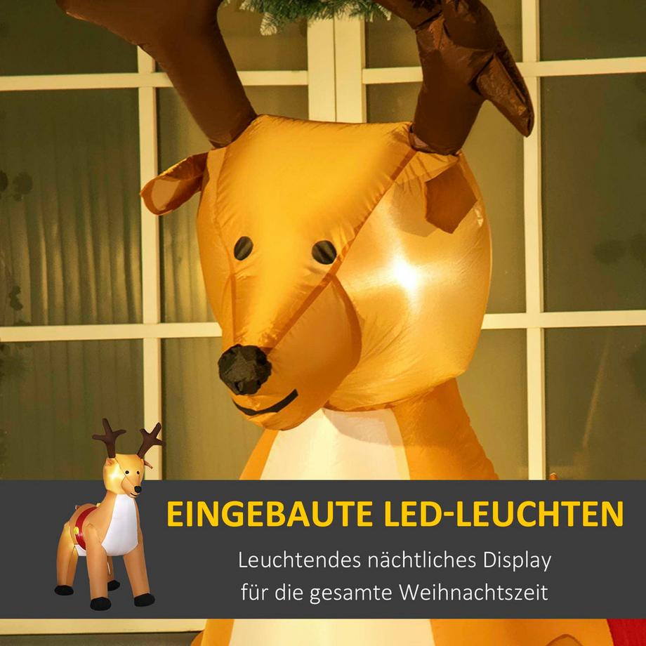 HOMCOM Aufblasbar Weihnachtsdeko  