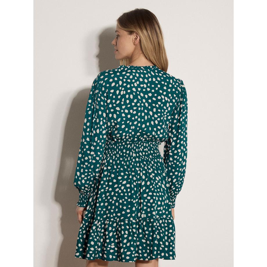 APRICOT Mini-robe en crêpe à pois irréguliers  