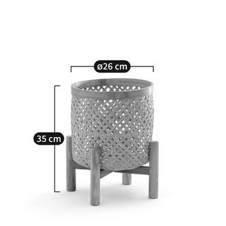 La Redoute Intérieurs Cache-pot sur pied en bambou Ø26 cm Bambu  