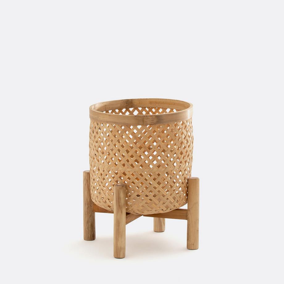 La Redoute Intérieurs Übertopf Bambu mit Fuss  