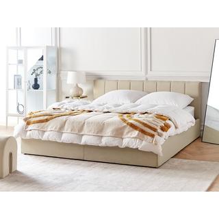 Beliani Bett mit Bettkasten aus Polyester Modern DREUX  