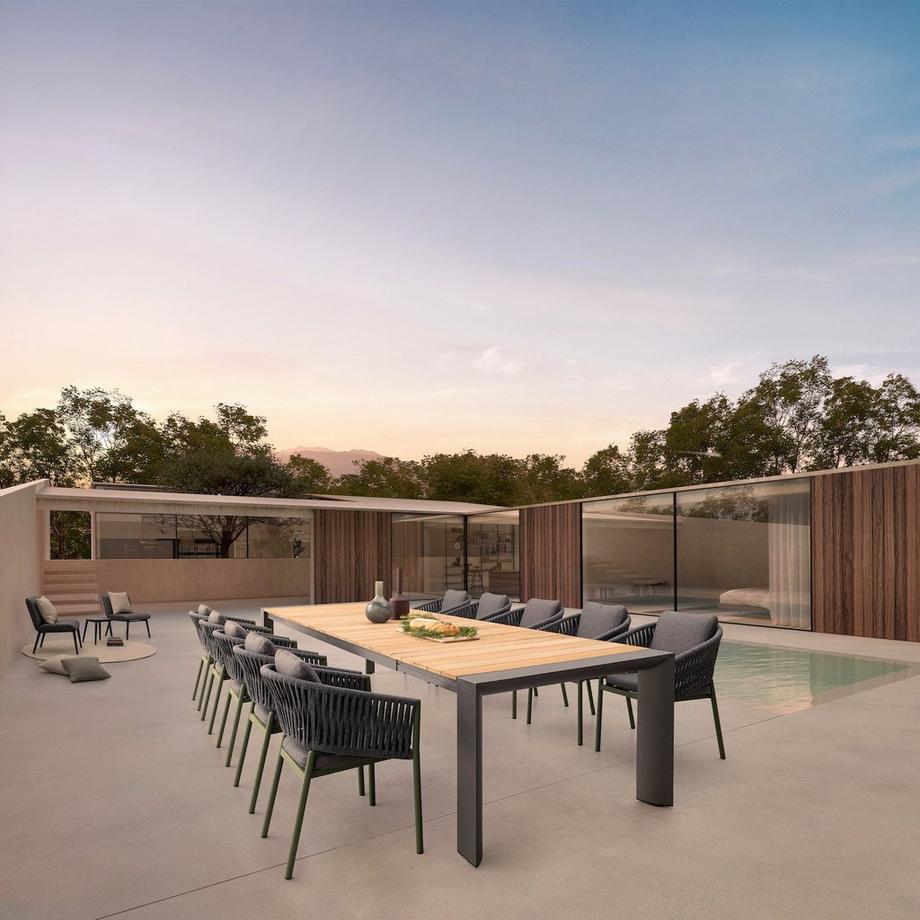 mutoni Tavolo allungabile da giardino Cameron antracite 253-384x110  