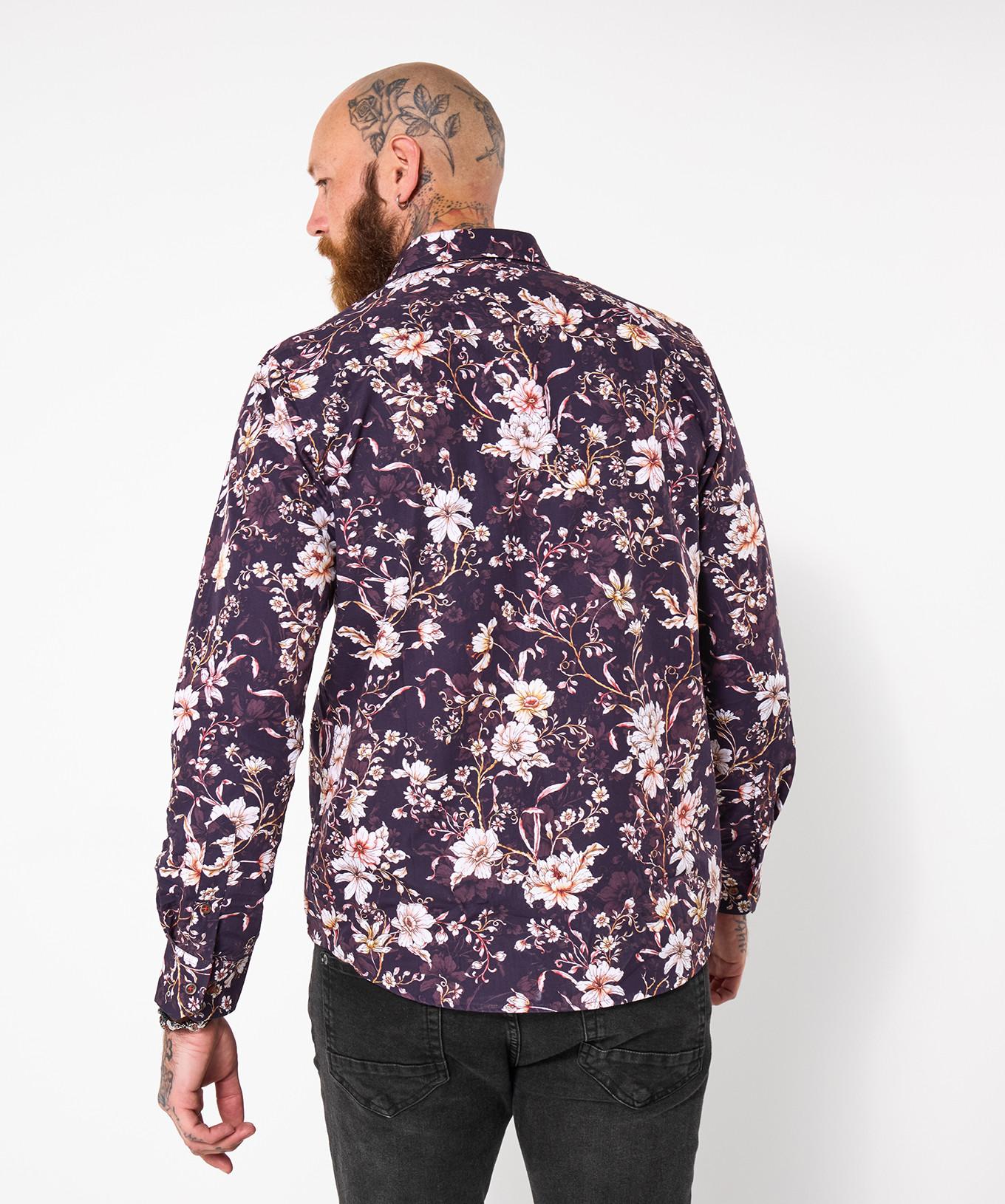 Joe Browns Blumen Langarmhemd mit Kontrastbesatz  