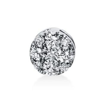 Pendentif or blanc 750/18K diamant 0,28ct.