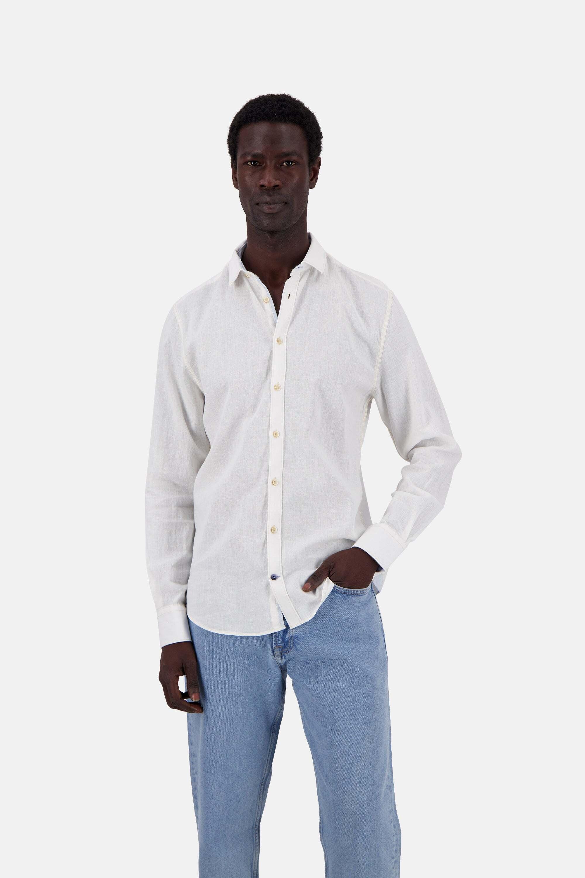 Colours & Sons  Chemise à manches longues Shirt-Linen Blend Kent 