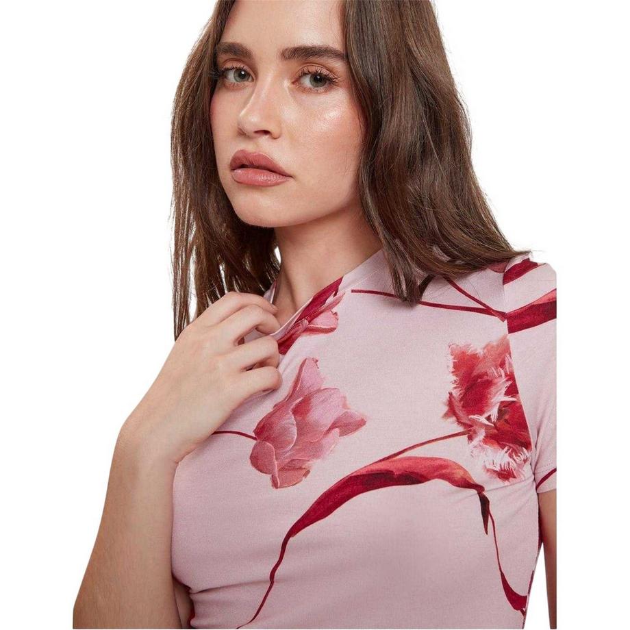 TED BAKER T-Shirt Imprimé Floral Coupe Cintrée  