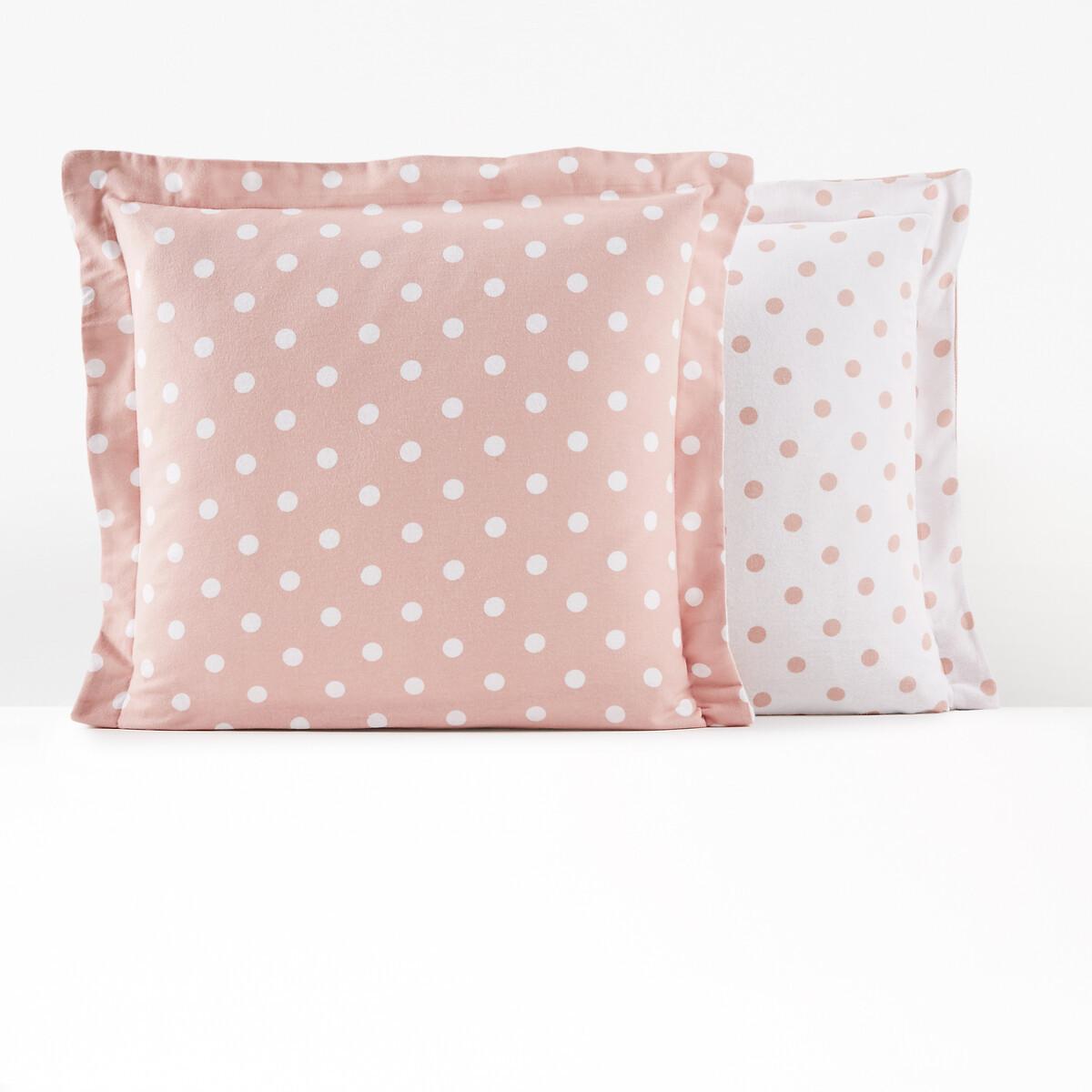 La Redoute Intérieurs Fodera per cuscino Clarisse in flanella a pois  