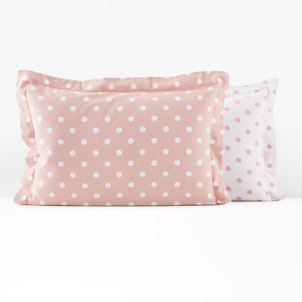 La Redoute Intérieurs Fodera per cuscino Clarisse in flanella a pois  