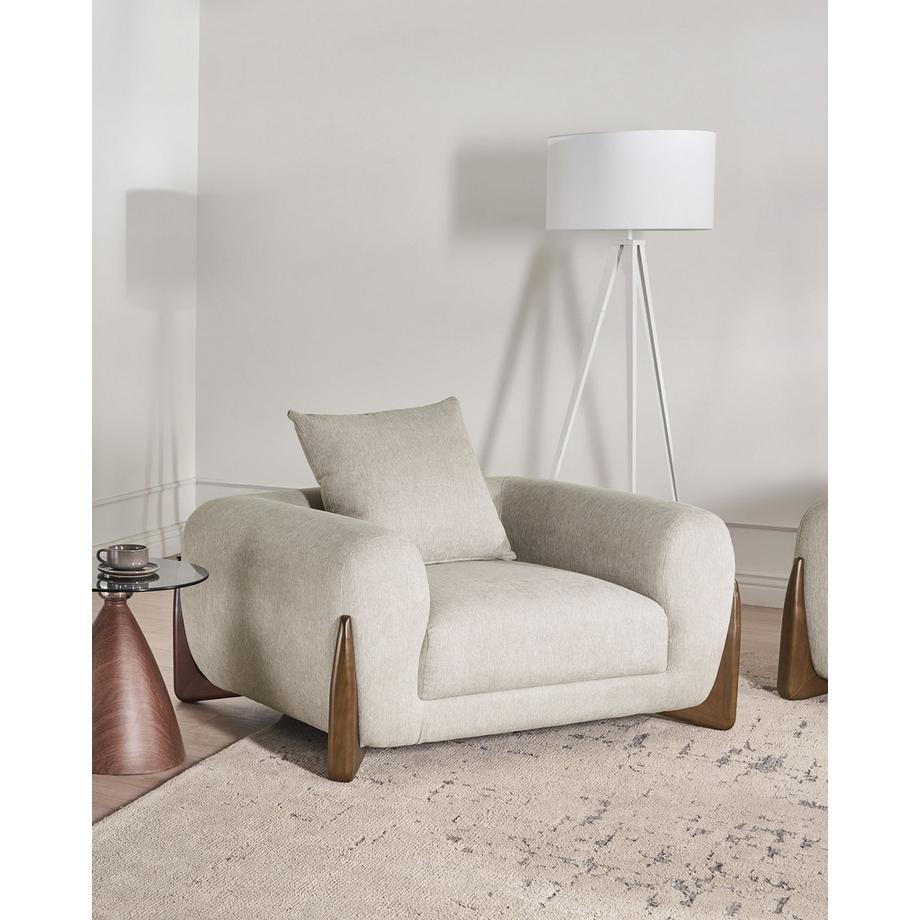 Beliani Fauteuil en Tissu Moderne VINLIDEN  