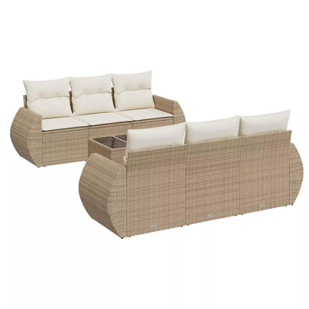 VidaXL - Garten sofagarnitur poly-rattan, One Size, Beige