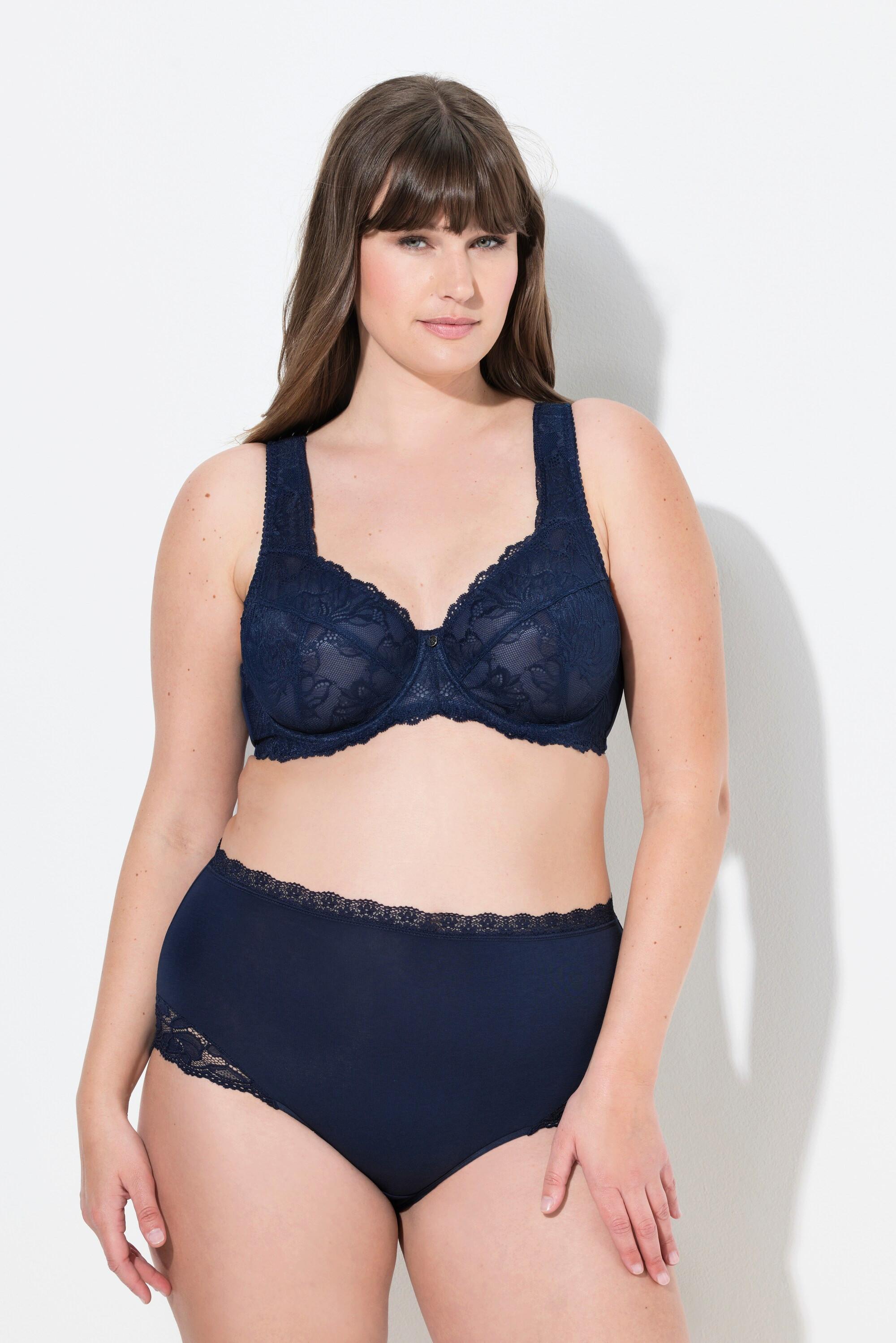 Ulla Popken Reggiseno con ferretto Pizzo Spalline Larghe  