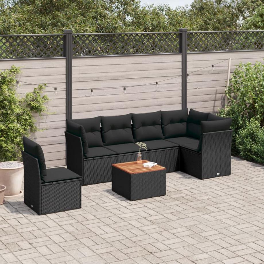 VidaXL Ensemble de canapés de jardin rotin synthétique  