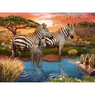 Ravensburger  Puzzle Zebras am Wasserloch (500Teile) 