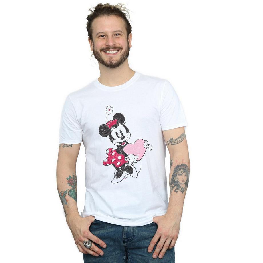 Disney Minnie Mouse Coeur T-Shirt Manches Courtes  