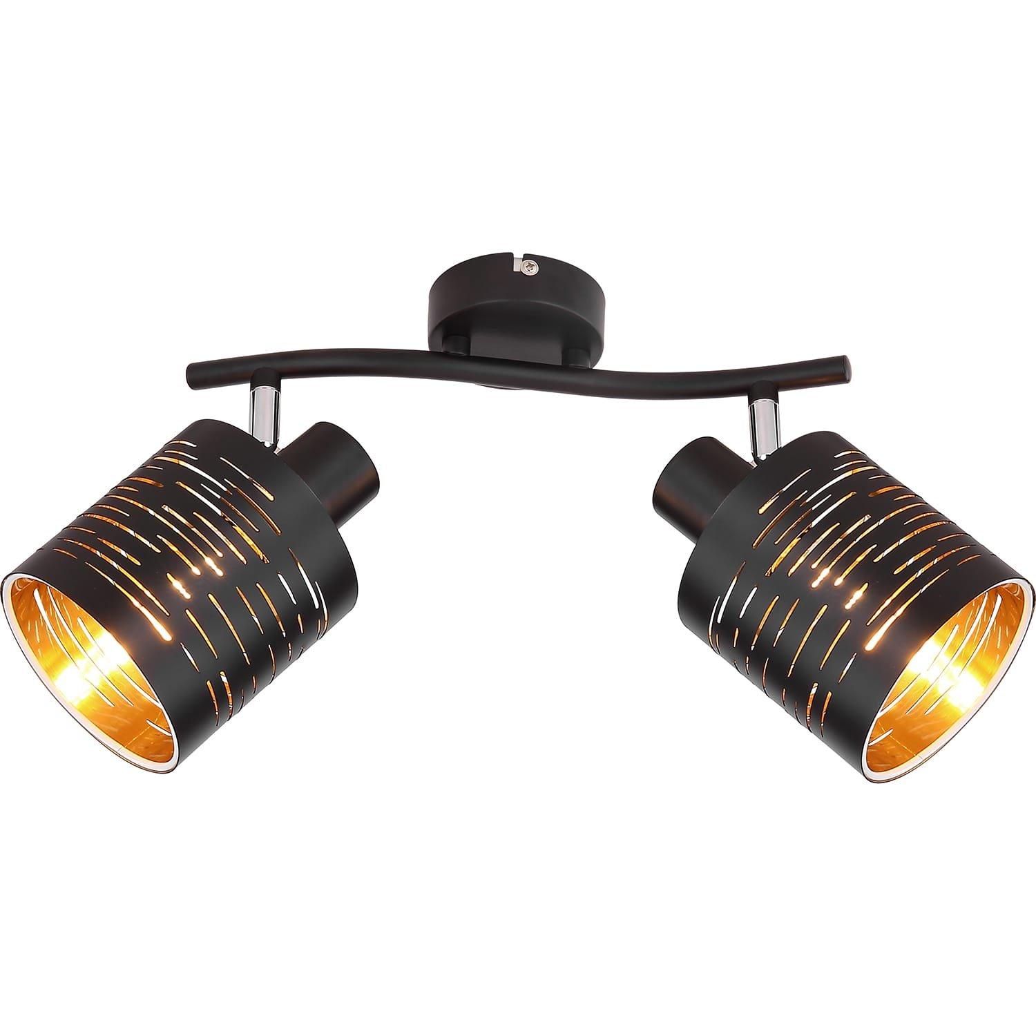 mutoni Faretto Tunno metallo nero 2xE14  