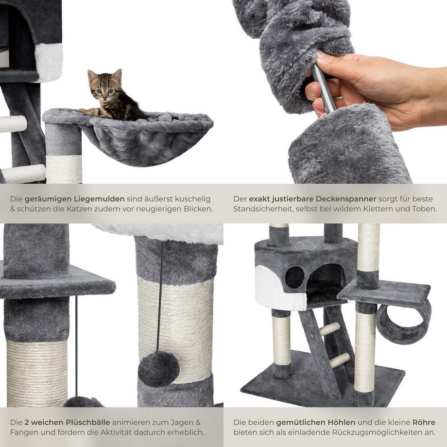 Tectake  Kratzbaum Hansi 243 bis 260 cm Sisal 