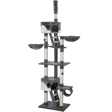 Arbre à chat HANSI 243 à 260 cm avec griffoir et plateforme d'escalade
