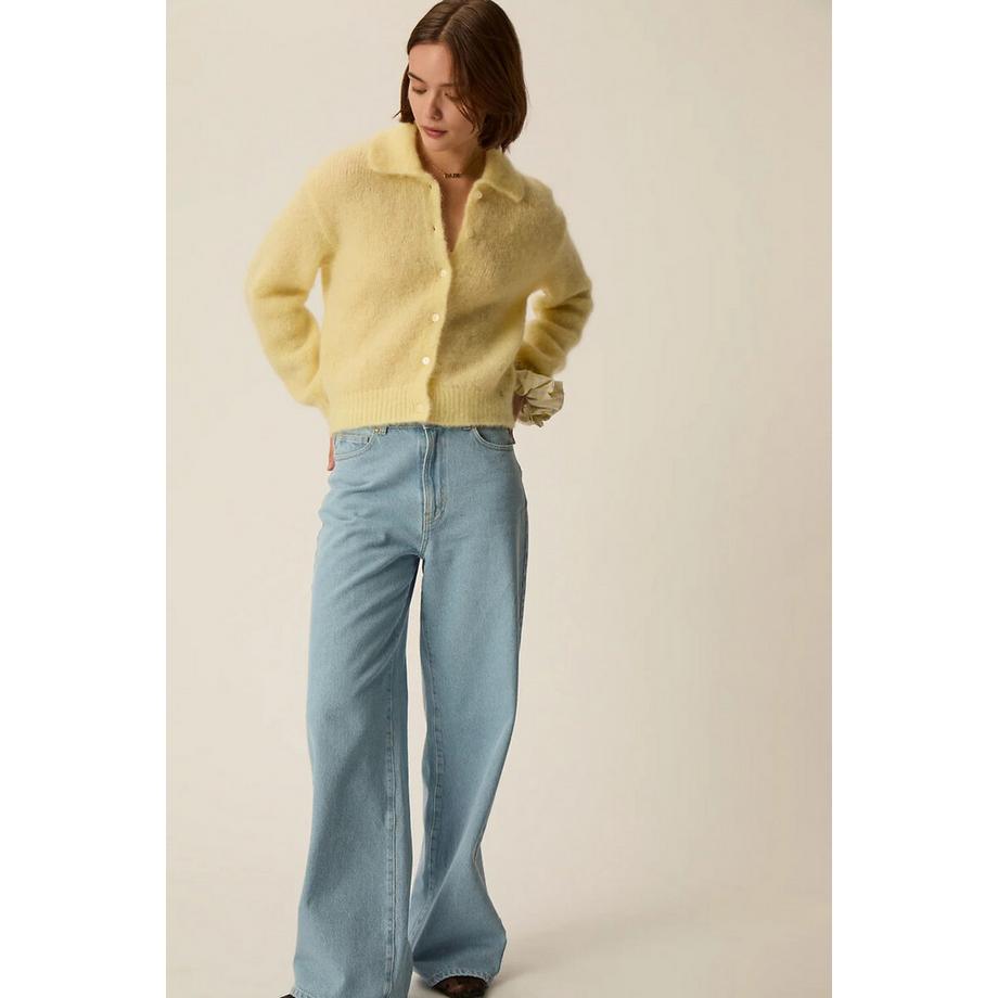 Des Petits Hauts Alpolo Geknöpfter Polokragen Cardigan  