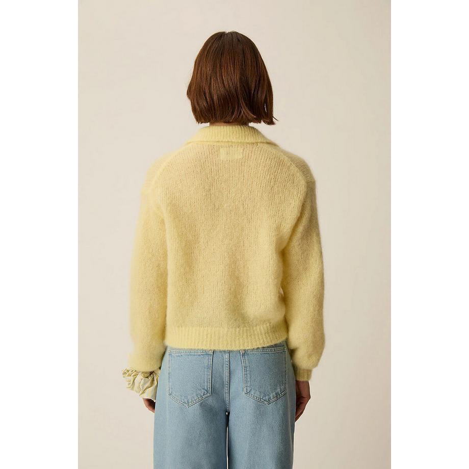 Des Petits Hauts Alpolo Geknöpfter Polokragen Cardigan  