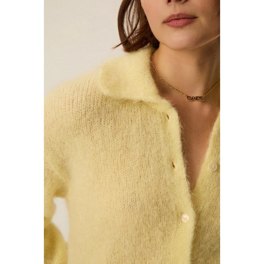 Des Petits Hauts Alpolo Geknöpfter Polokragen Cardigan  