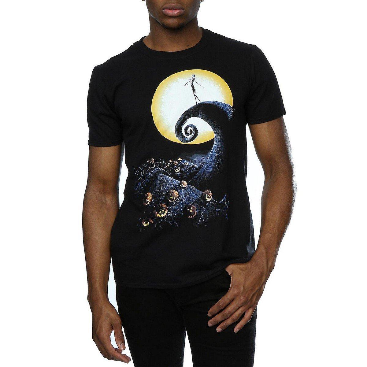 Nightmare Before Christmas Cemetery Print Kurzarm T-Shirt  