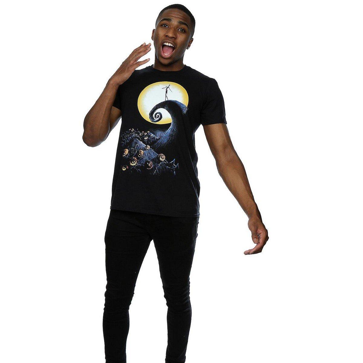 Nightmare Before Christmas Cemetery Print Kurzarm T-Shirt  