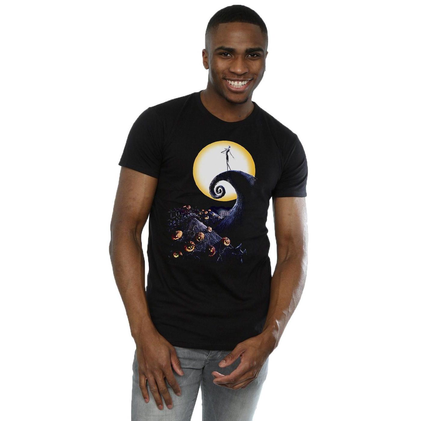 Nightmare Before Christmas Cemetery Print Kurzarm T-Shirt  