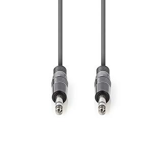 Nedis  Stereo-Audiokabel | 6,35 mm Stecker | 6,35 mm Stecker | Vernickelt | 3,00 m | Rund | Dunkelgrau | Papphülse 