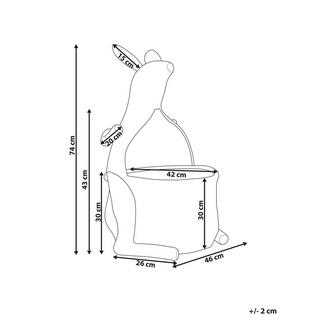 Beliani Korb aus Rattan Boho KAPITI  