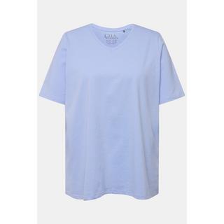 Ulla Popken  T-Shirt, A-Linie, V-Ausschnitt, Halbarm 