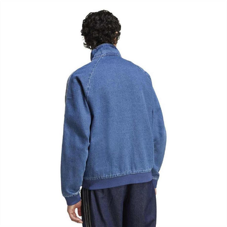 adidas  Adicolor Giacca Da Tuta 3 Strisce Cotone Denim Collo Alto Raglan 