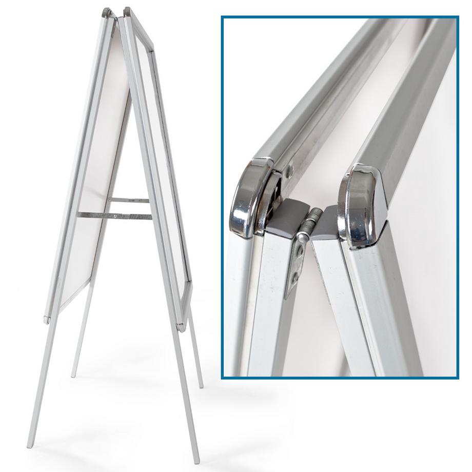 Tectake  Plakatständer  DIN A1, doppelseitig, klappbar wetterfest, mit Aluminiumrahmen 